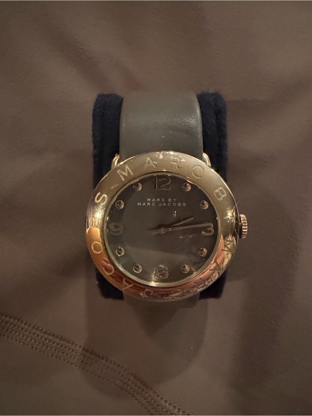 Marc by Marc Jacobs Black Dial Watch with Gold-Tone Bezel